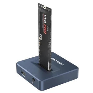 NVMe Enclosure PCIe M.2 SSD Box USB 3.1 High Performance NVME Solid State Hard Disk Case HDD Enclosure with M.2 M-Key SSD, USB-C Adapter and USB 3.1 Cable